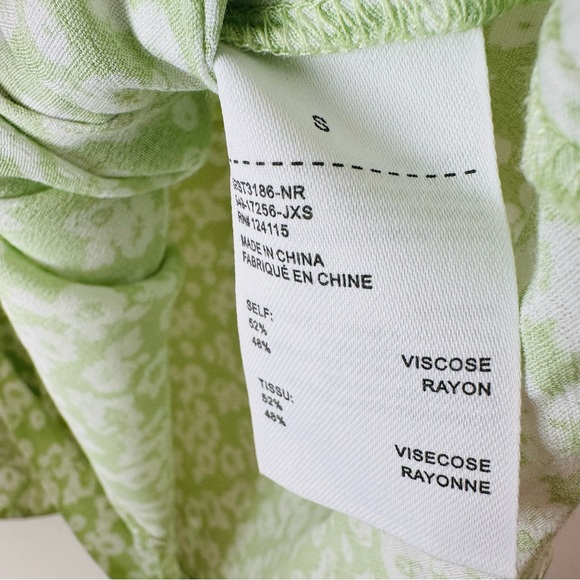 New Sophie Rue Floral Print Tie Back Peplum Deep Front V-neck Blouse Top - Picture 5 of 8